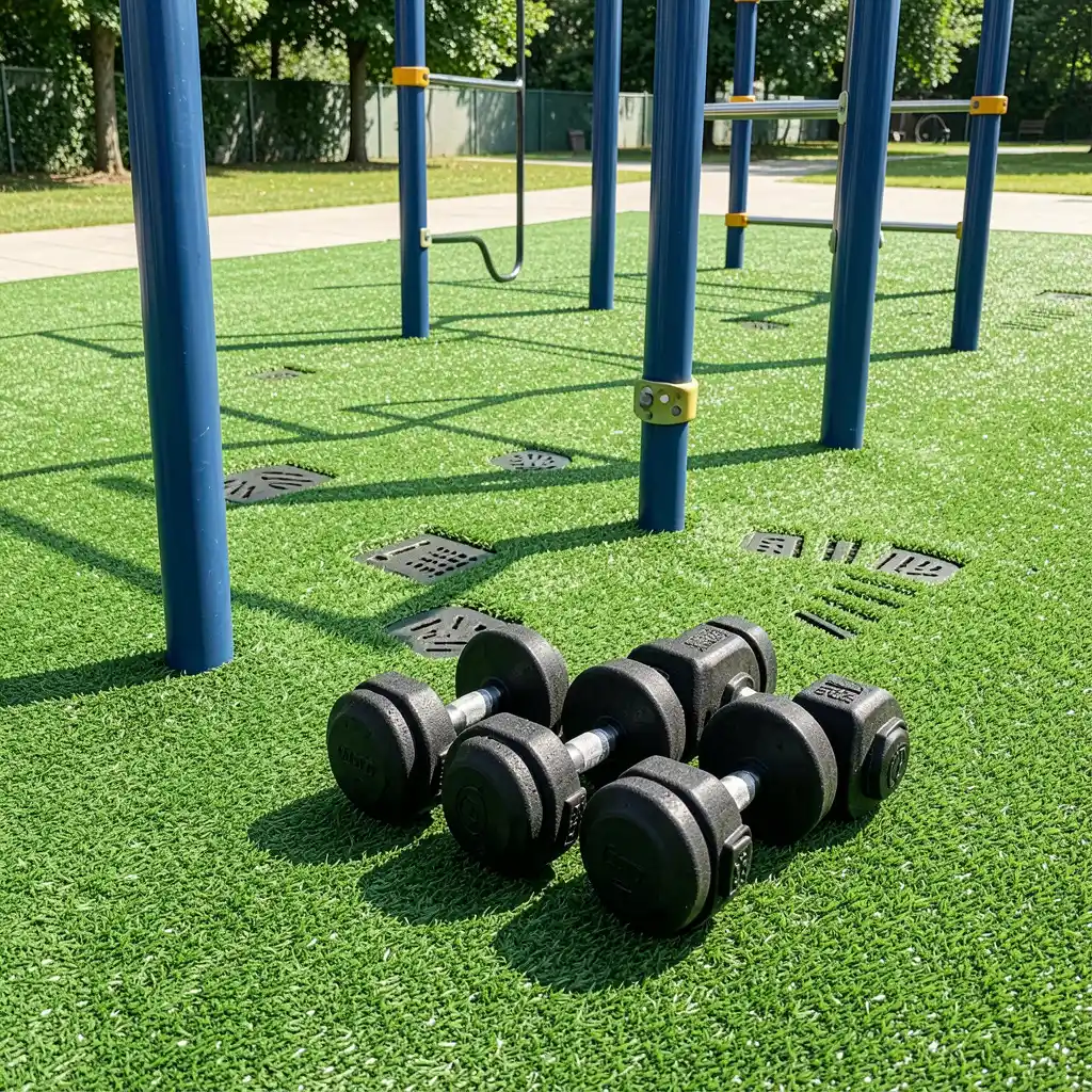 artificial grass around outdoor gyms is it a good choice