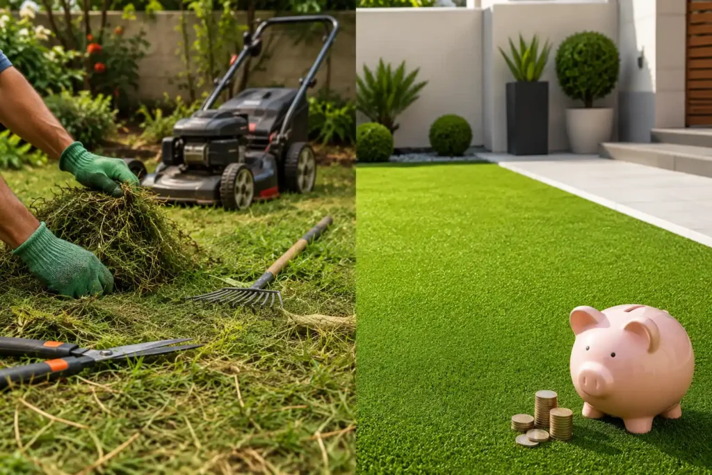 can artificial grass help reduce garden maintenance costs in midrand