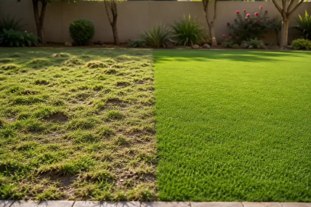 can lawn dressing help level uneven lawns in midrand