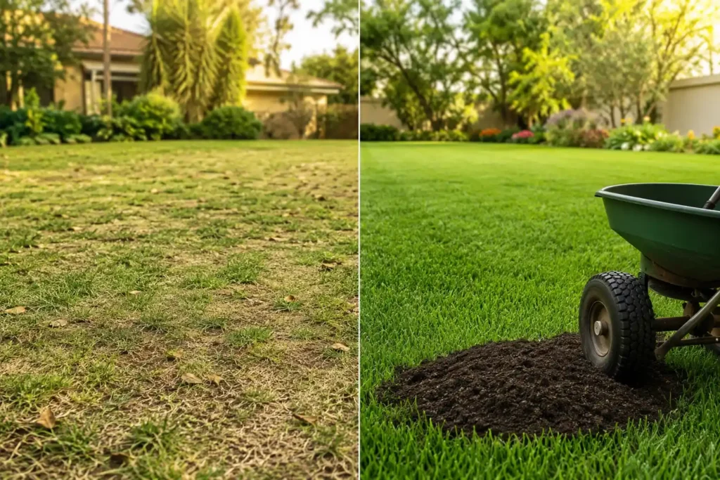 how lawn dressing helps your lawn recover after winter in midrand