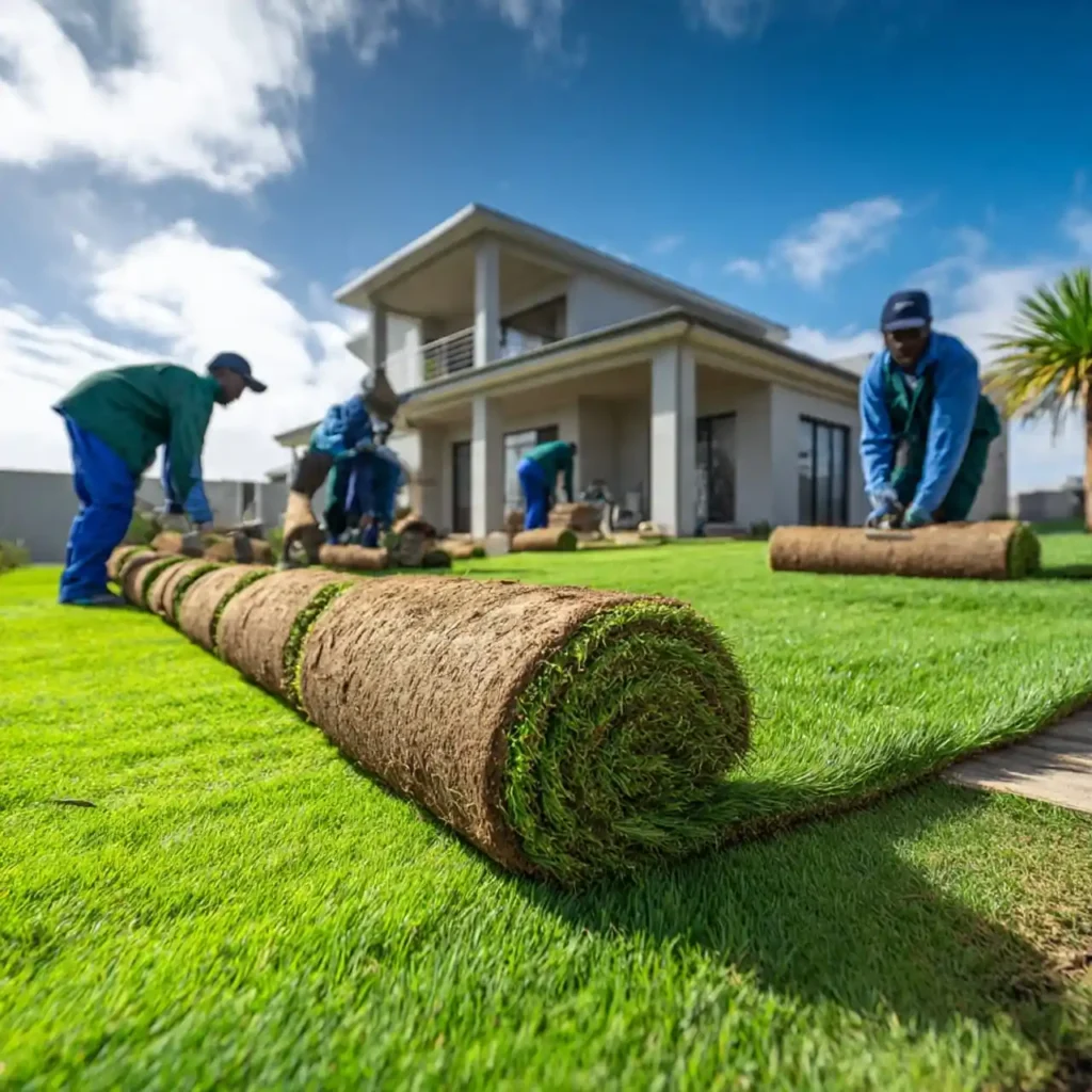 instant lawn installation in blue hills